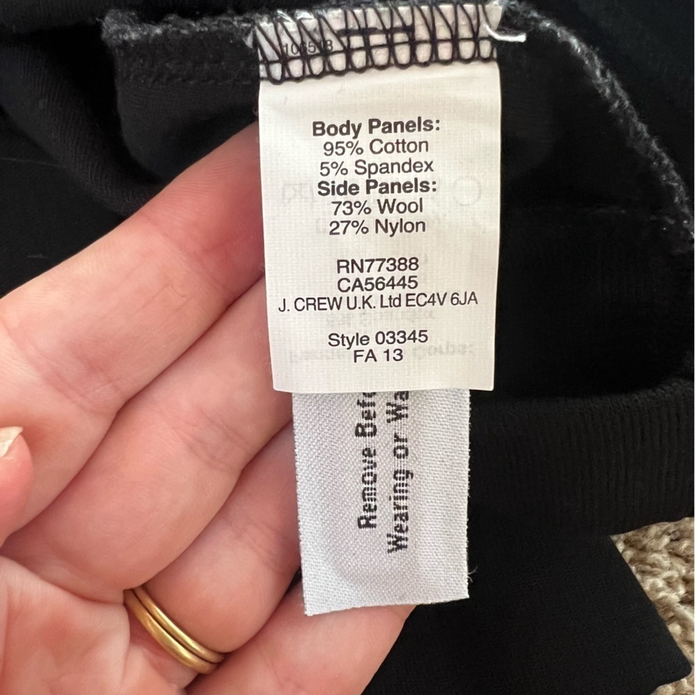 J.Crew Colorblock Paneled Stretch black and grey Dress | Size XS 0 - Picture 9 of 10